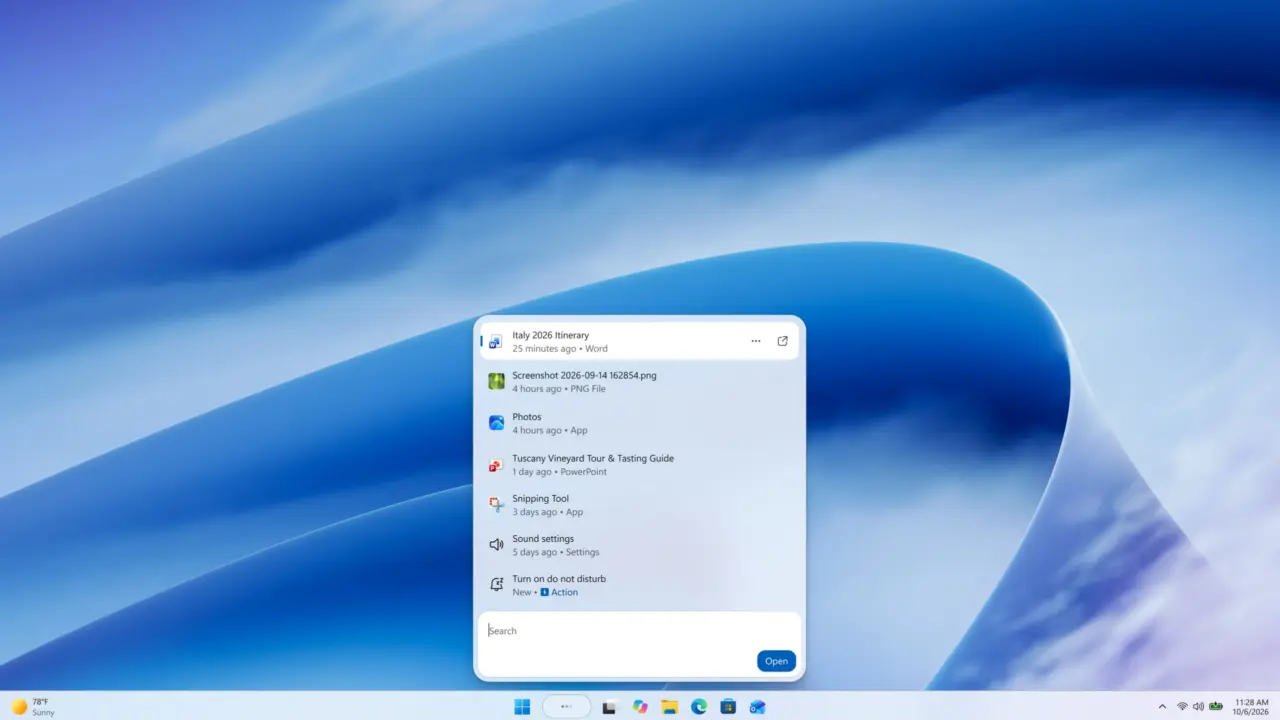 Windows 11 Search becomes a system hub with voice commands to toggle Bluetooth and Dark mode