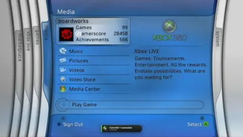 Xbox Labs runs actual Xbox 360 Blades dashboard in web browser using emulation